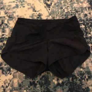 Black Lululemon running shorts